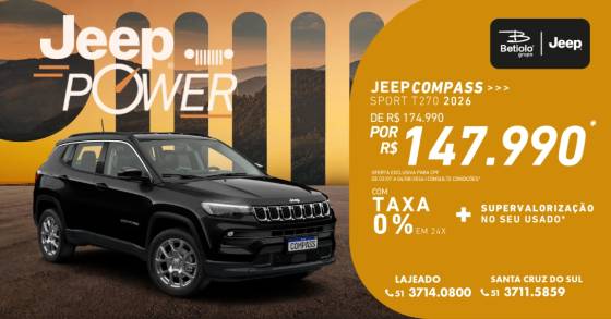 JEEP COMPASS 1.3 T270 TURBO FLEX SPORT AT6 JEEP COMPASS 1.3 T270 TURBO FLEX SPORT AT6